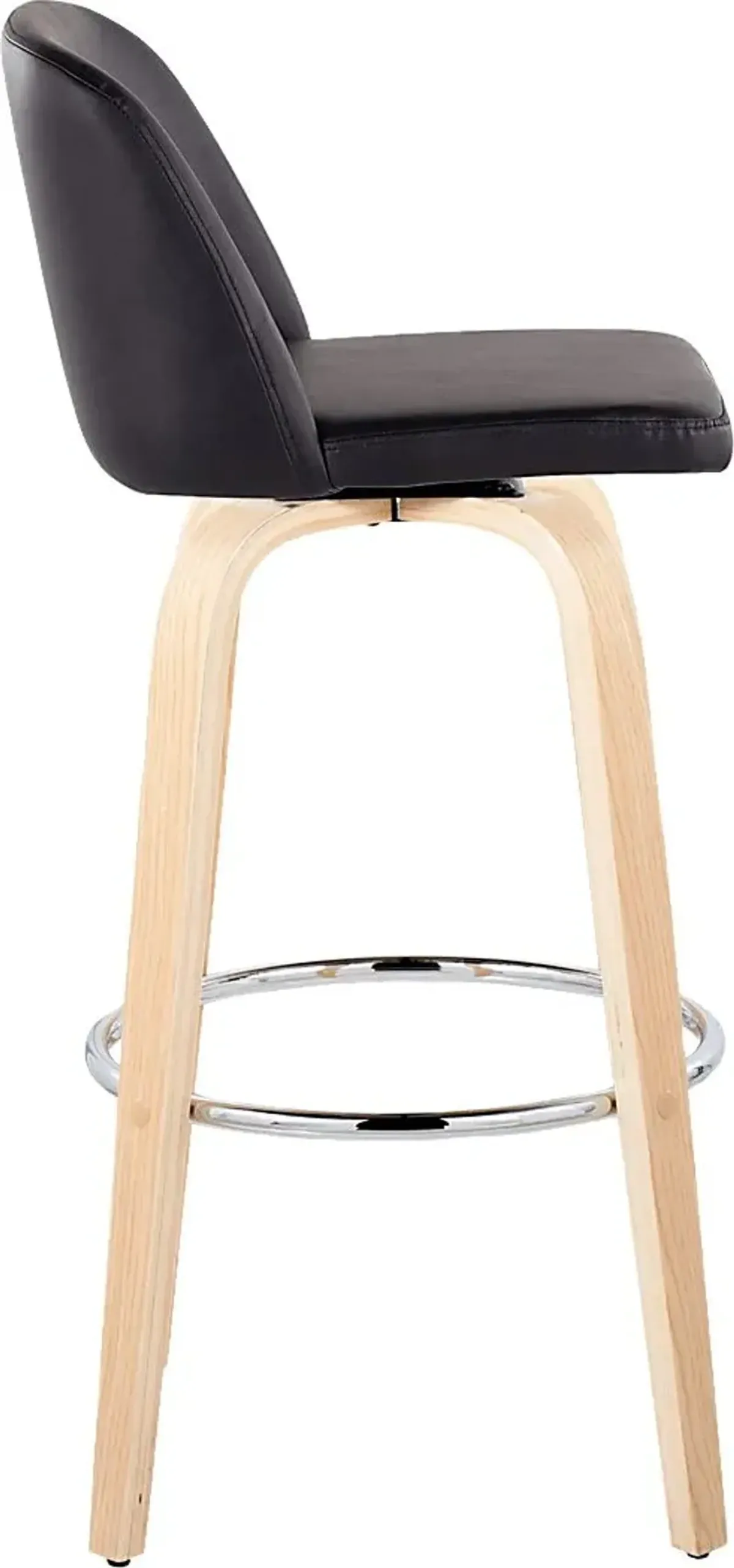 Wymering XVI Black Swivel Barstool, Set of 2