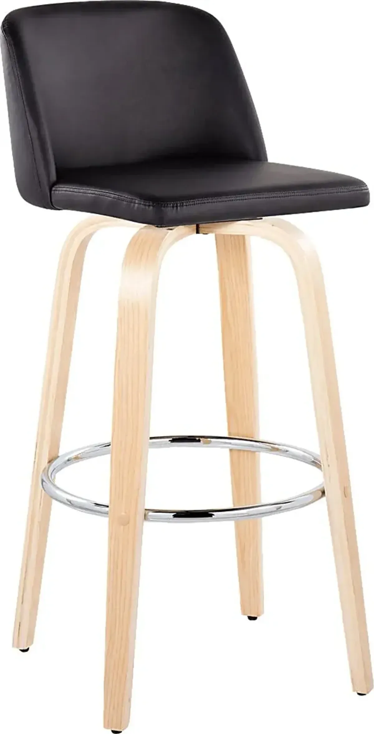 Wymering XVI Black Swivel Barstool, Set of 2