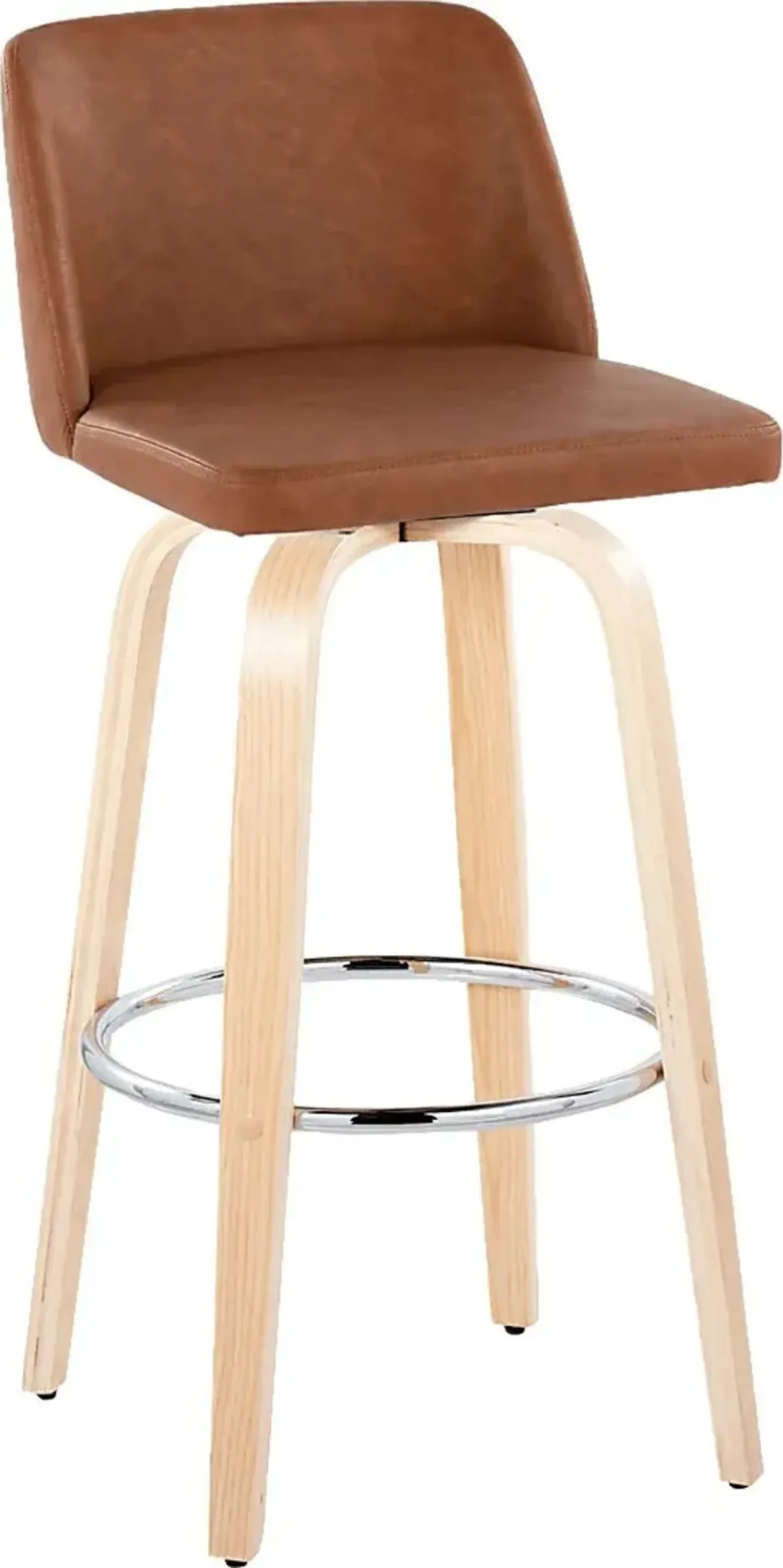 Wymering XVI Camel Swivel Barstool, Set of 2