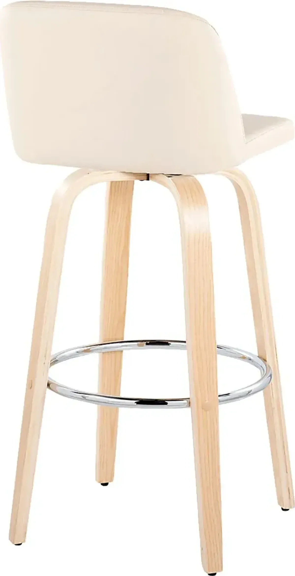 Wymering XVI Cream Swivel Barstool, Set of 2