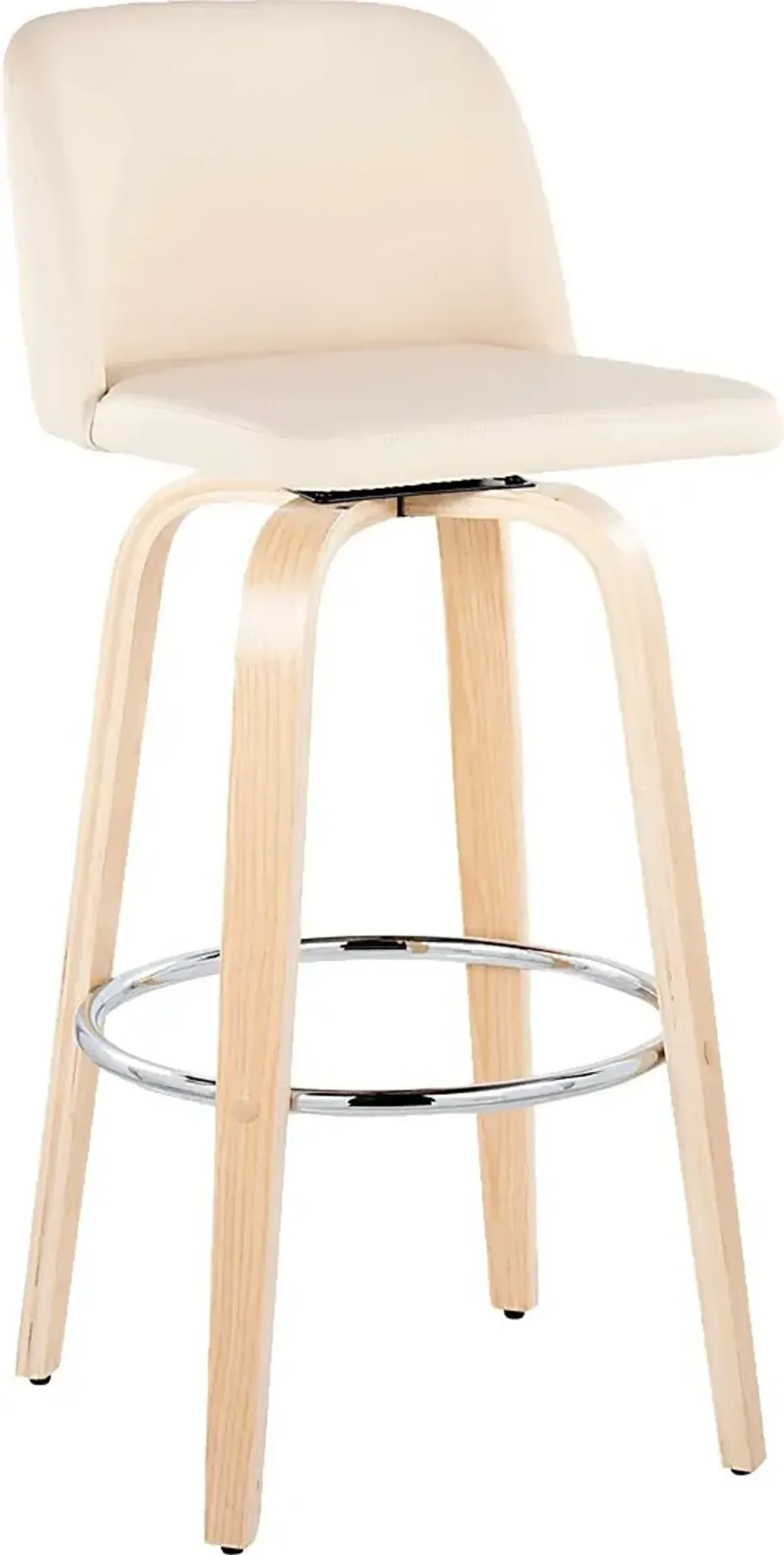 Wymering XVI Cream Swivel Barstool, Set of 2