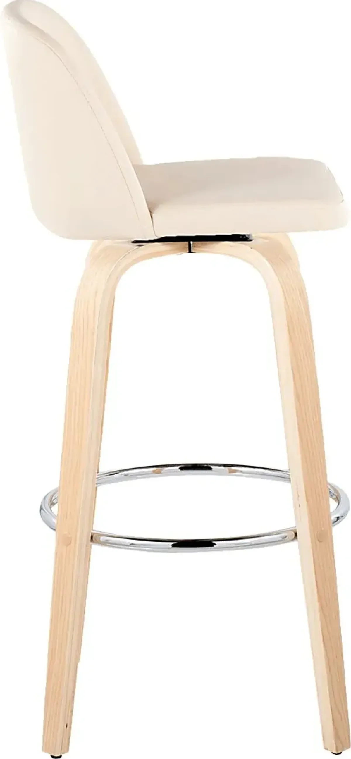 Wymering XVI Cream Swivel Barstool, Set of 2