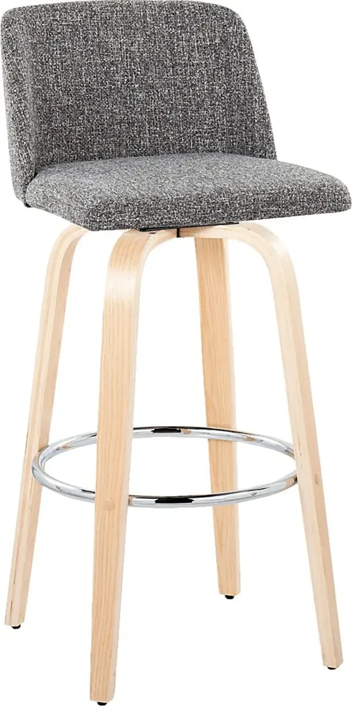 Wymering XVII Gray Swivel Barstool, Set of 2