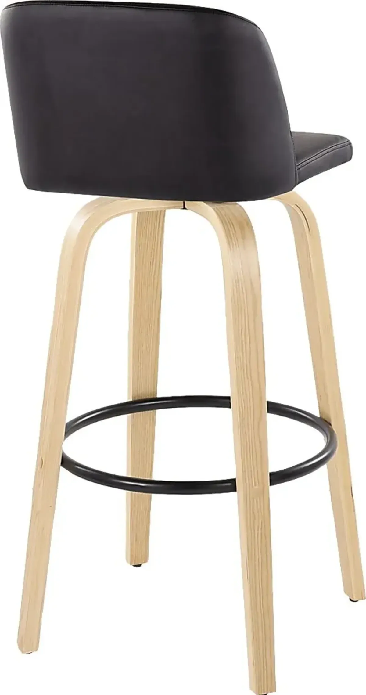 Wymering XVIII Black Swivel Barstool, Set of 2