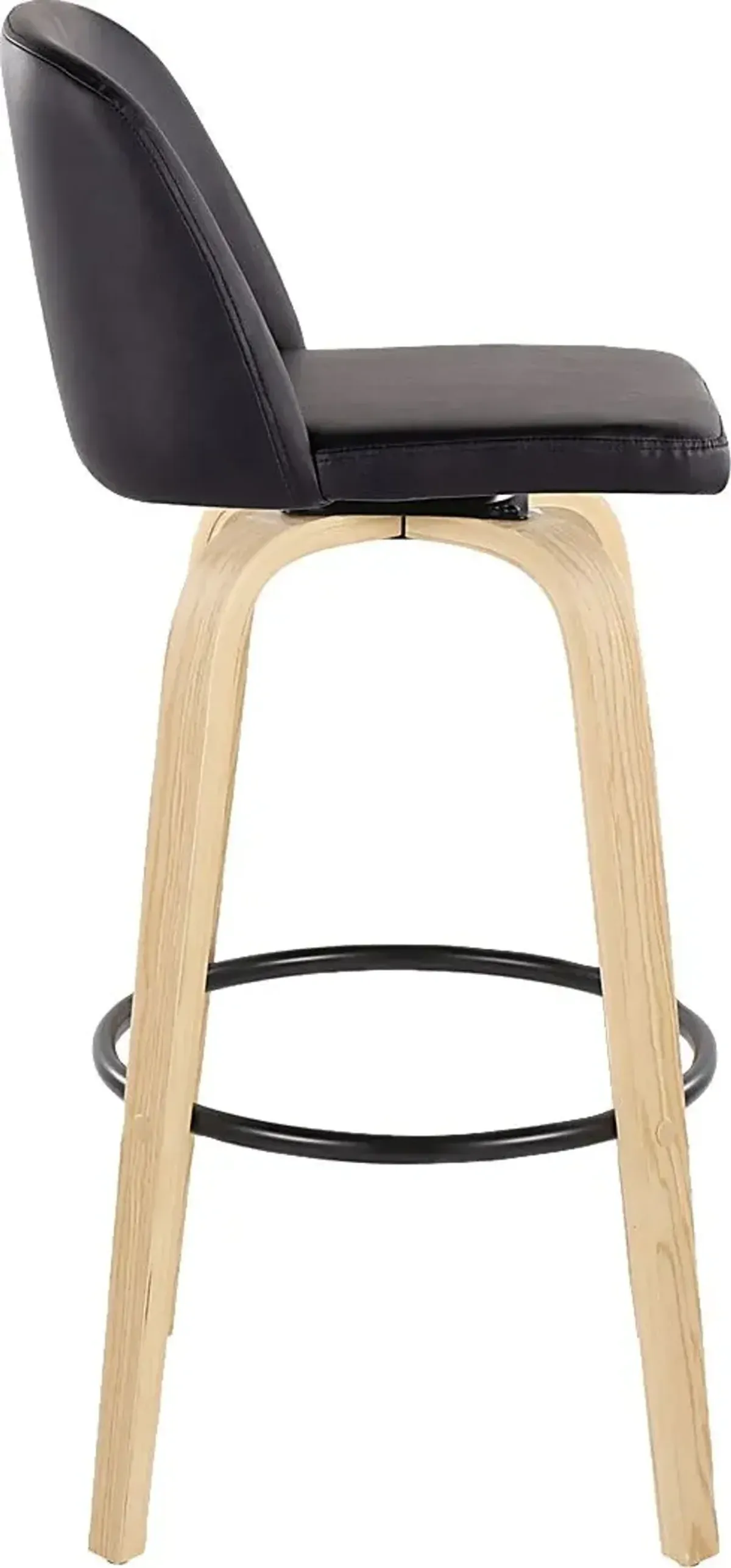 Wymering XVIII Black Swivel Barstool, Set of 2