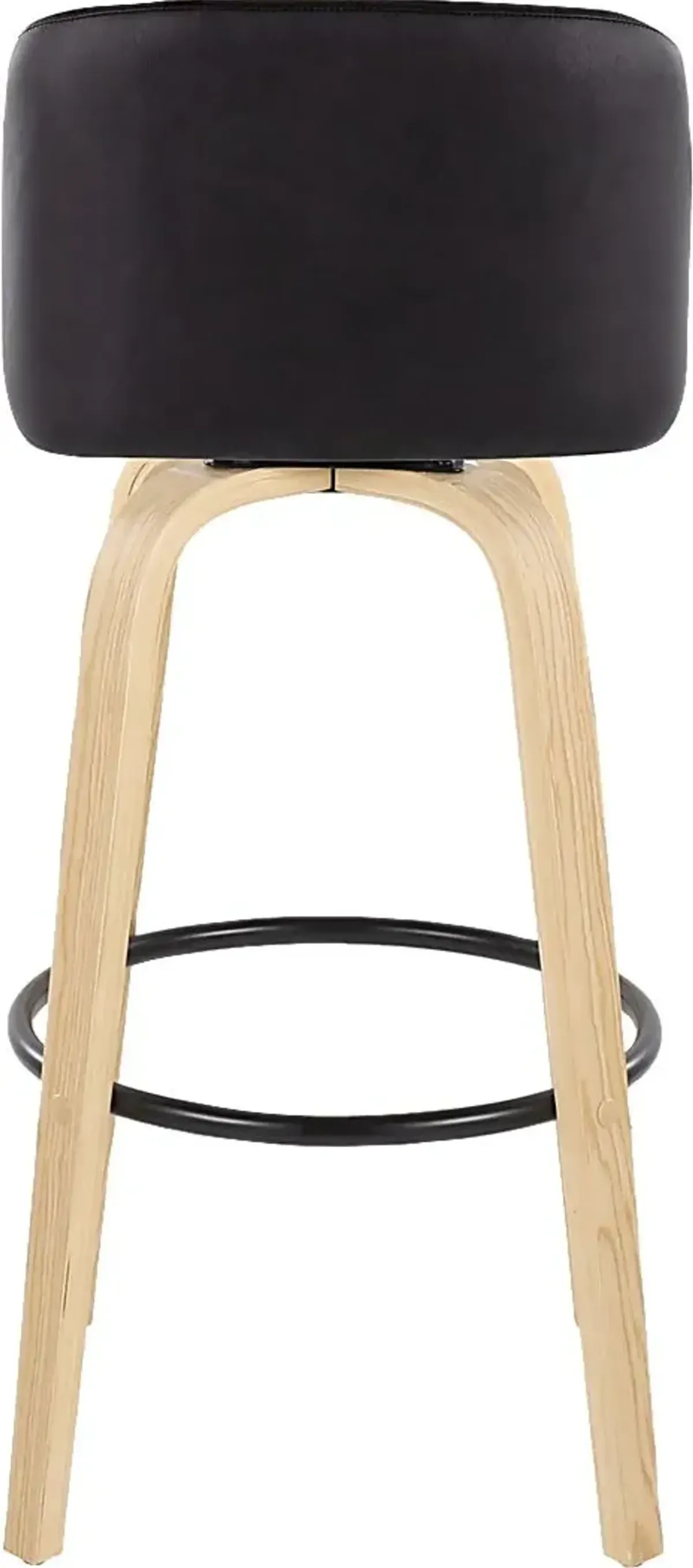 Wymering XVIII Black Swivel Barstool, Set of 2