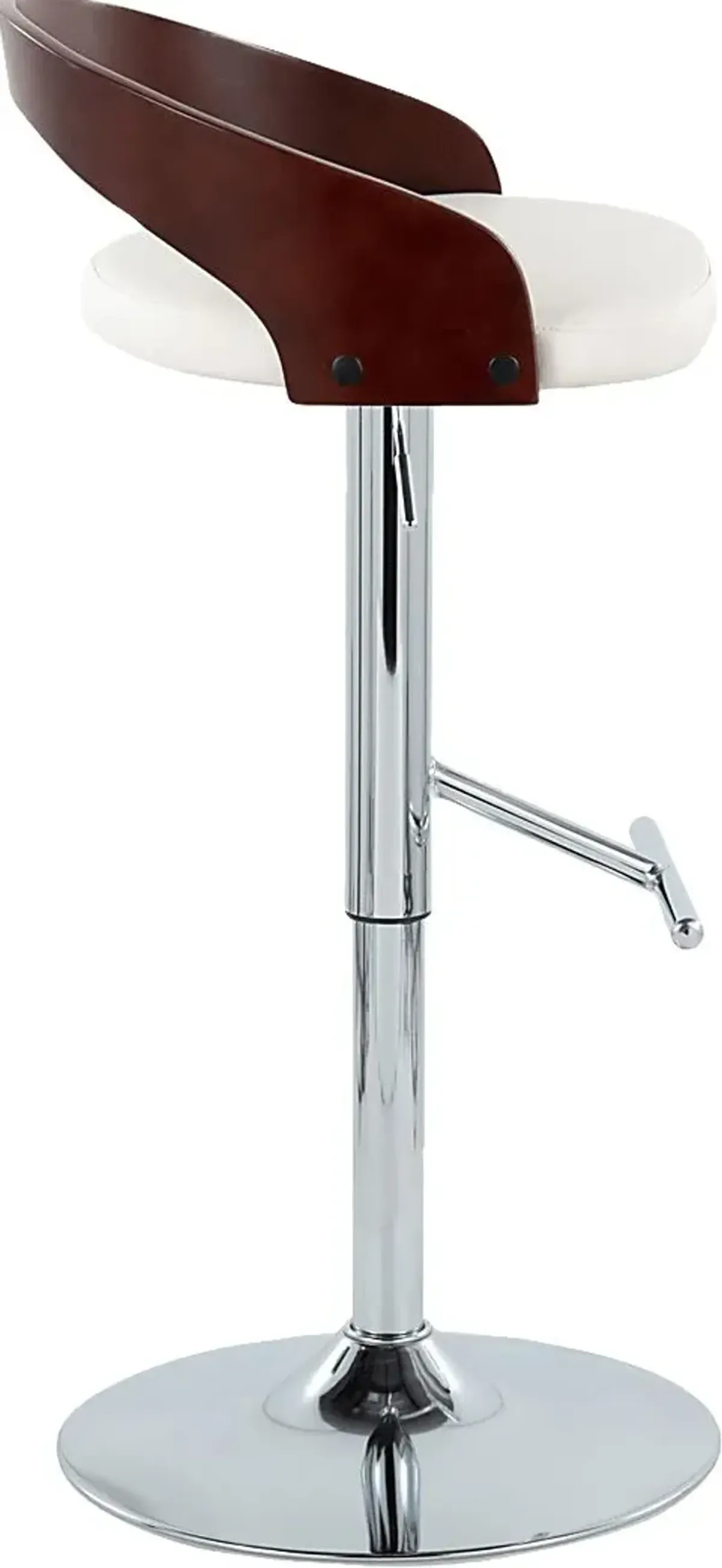 Wrayhall I White Adjustable Swivel Barstool, Set of 2