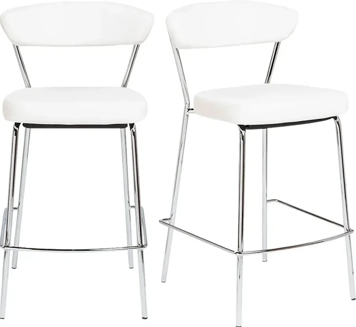 Artigale White Counter Stool, Set of 2