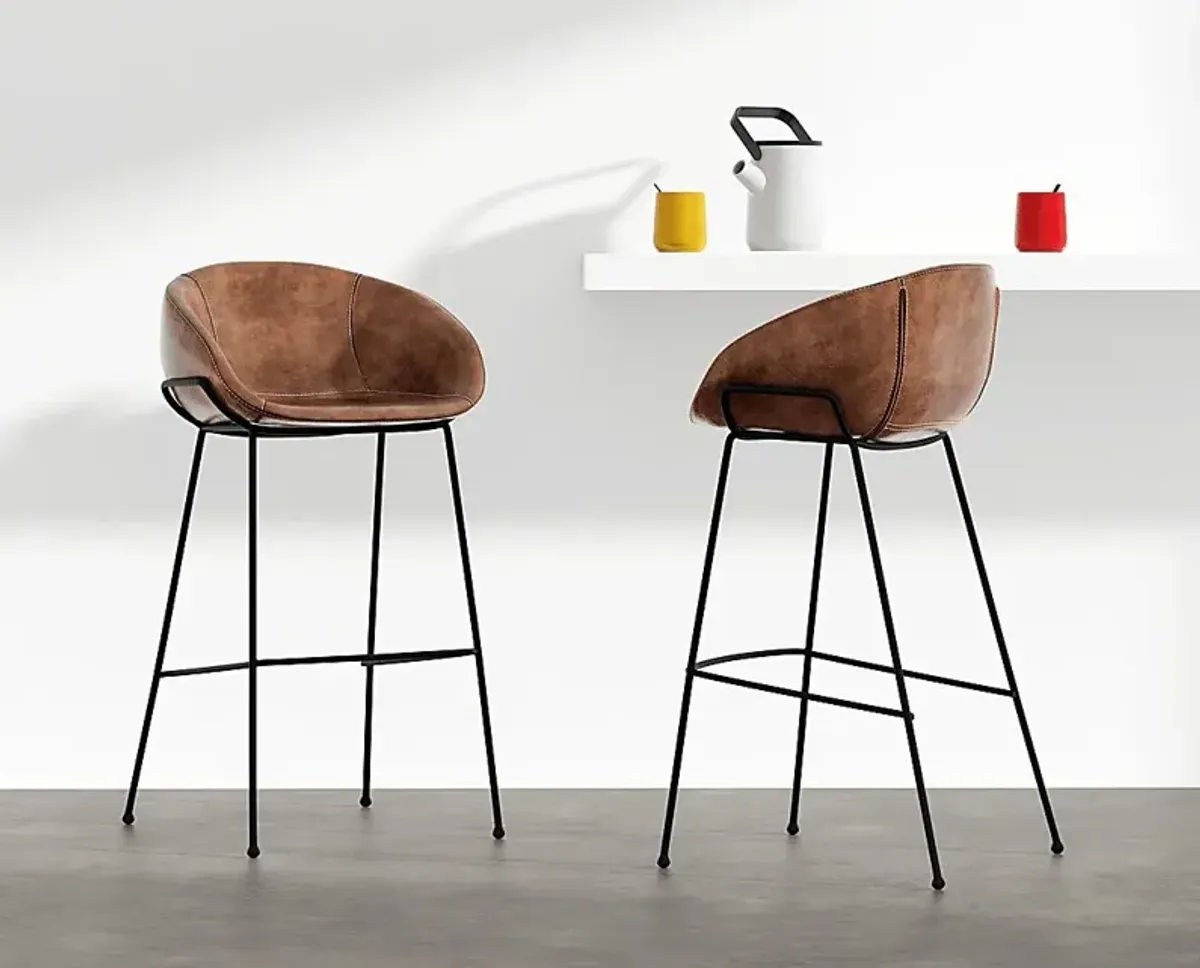 Choupique Brown Barstool, Set of 2