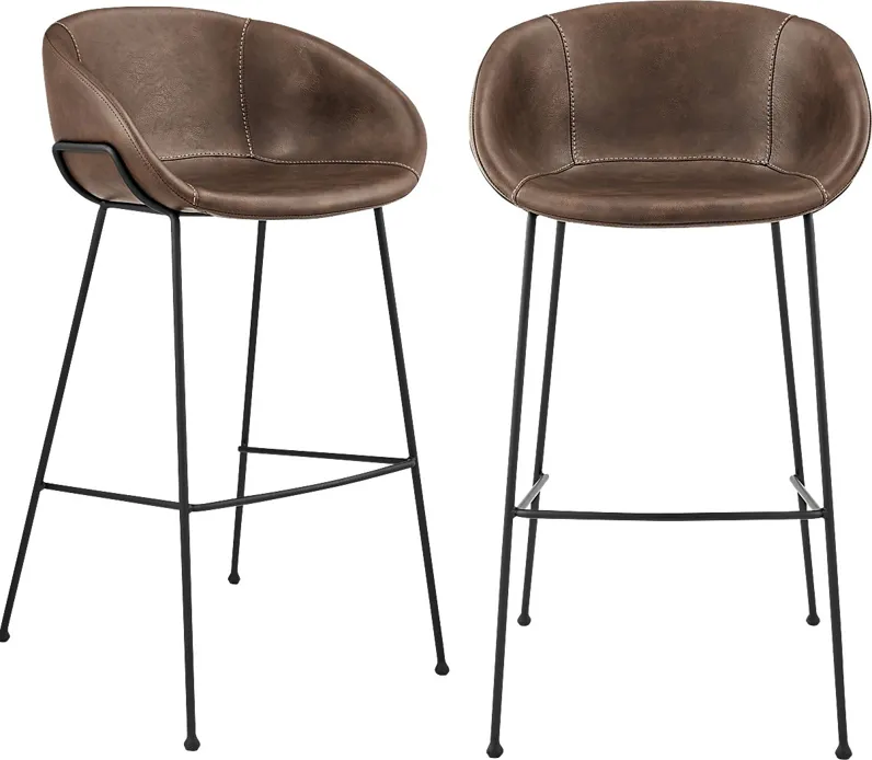 Choupique Brown Barstool, Set of 2