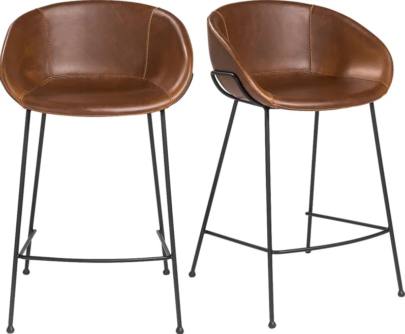 Choupique Dark Brown Counter Stool, Set of 2