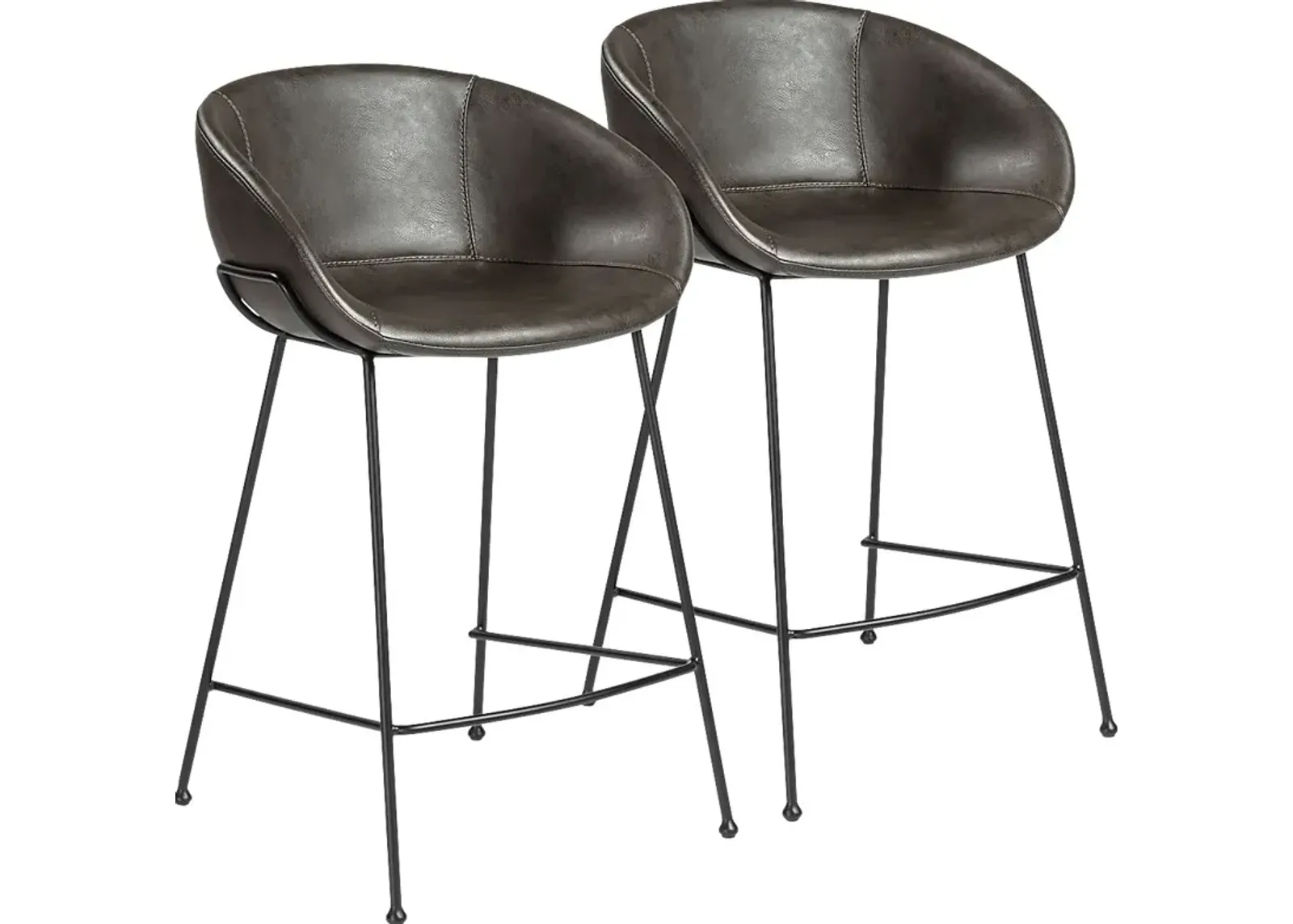 Choupique Dark Gray Counter Stool, Set of 2