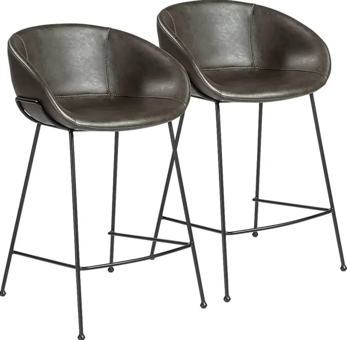 Choupique Dark Gray Counter Stool, Set of 2