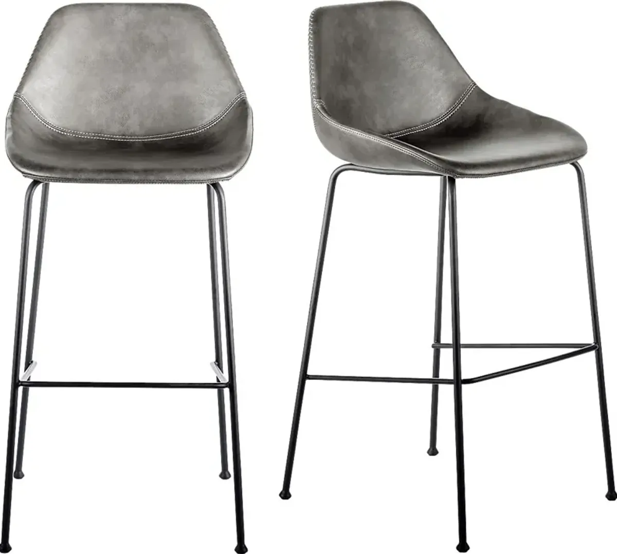 Rockcress Dark Gray Barstool, Set of 2