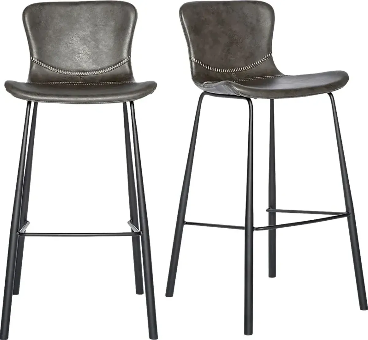 Daigle Dark Gray Barstool, Set of 2