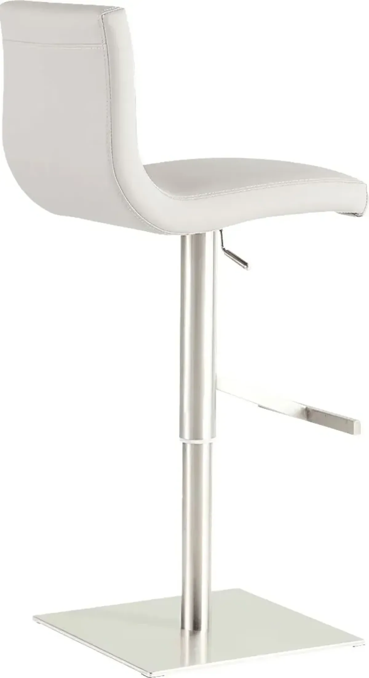 Soileau White Adjustable Stool