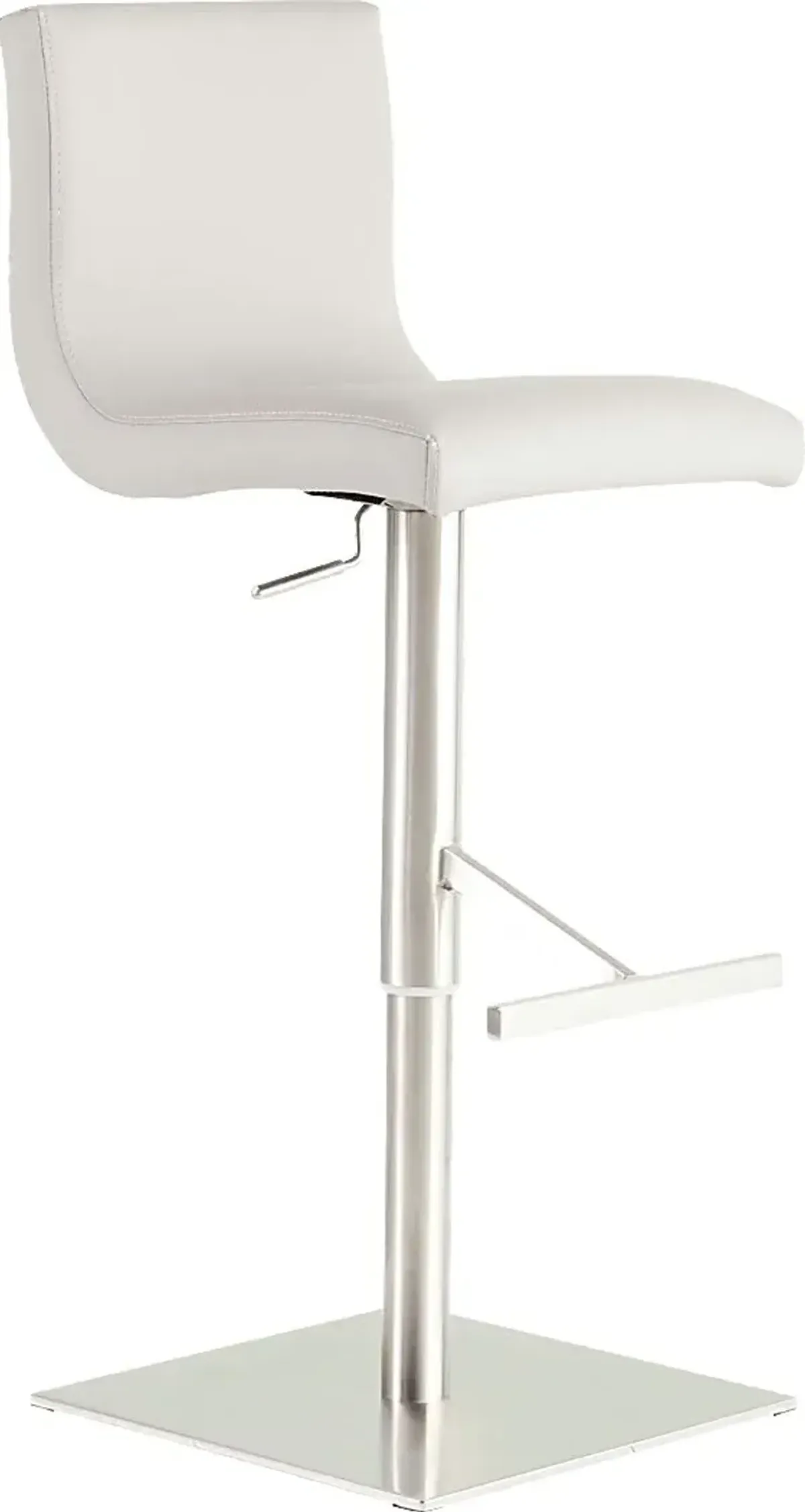 Soileau White Adjustable Stool