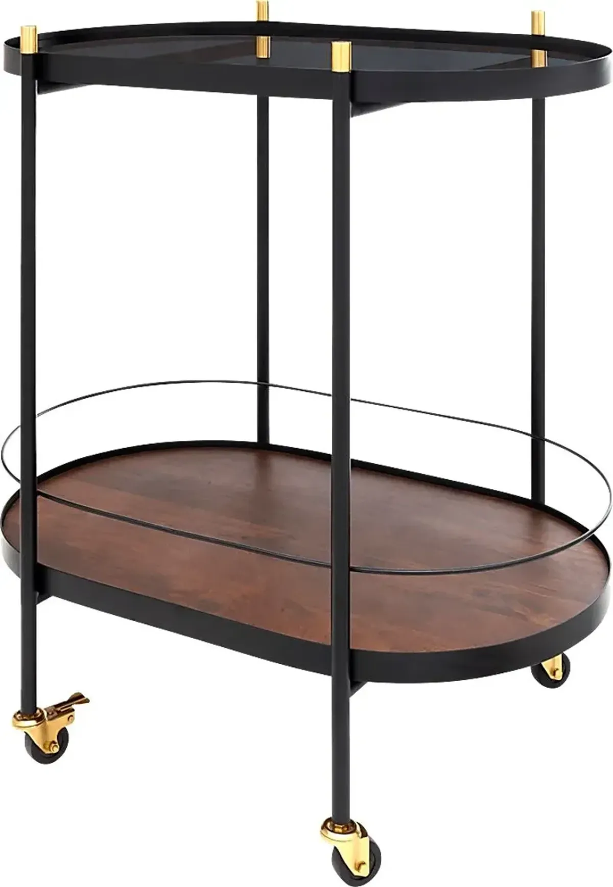 Briesco Black Bar Cart