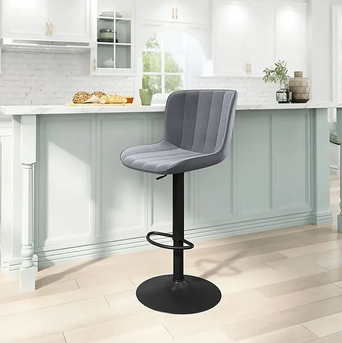 Aleman Gray Barstool