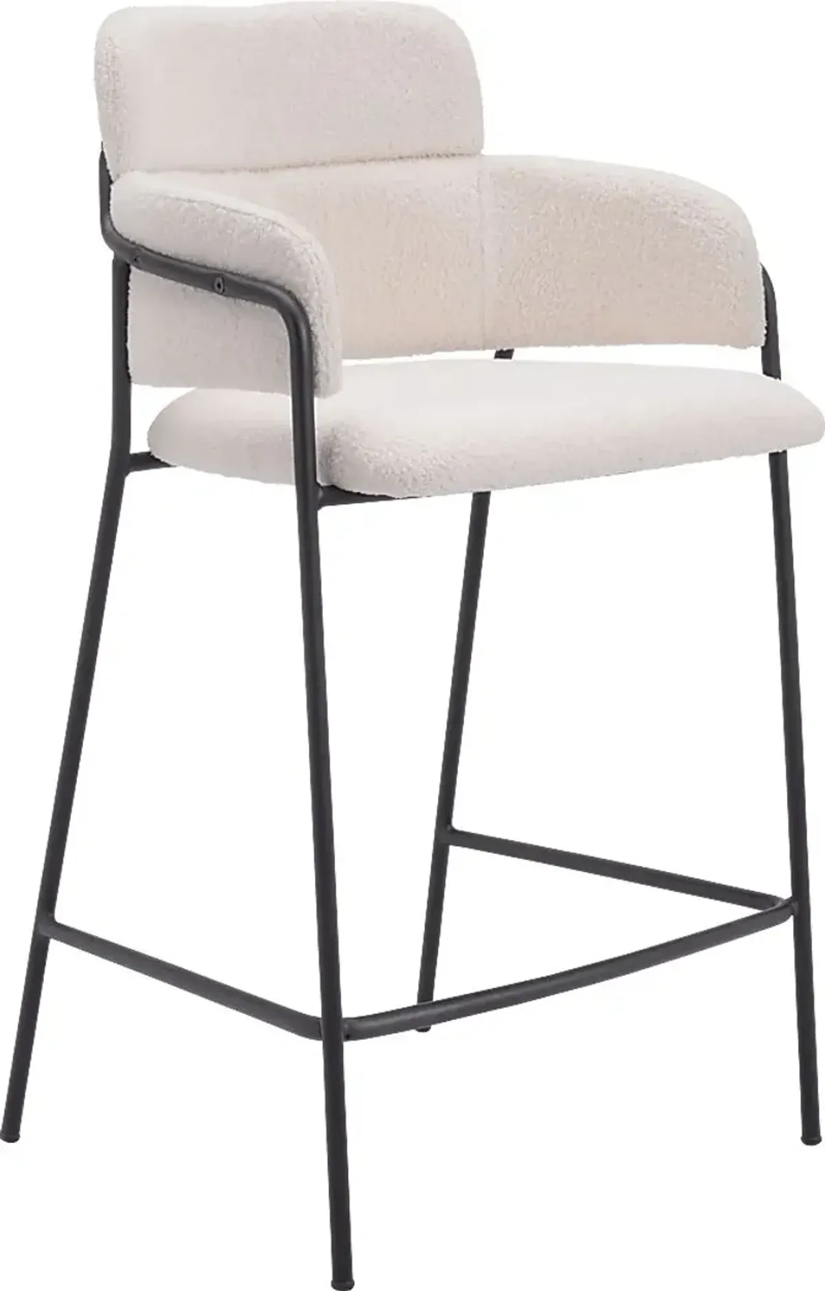 Brynns White Counter Height Stool, Set of 2