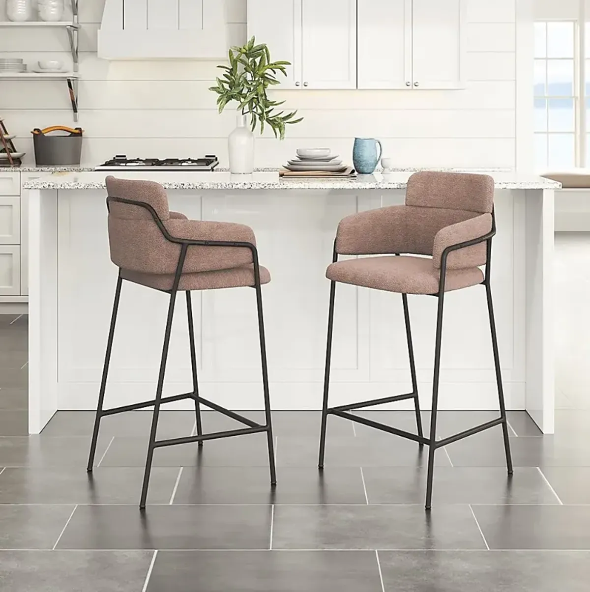 Brynns Brown Counter Height Stool, Set of 2