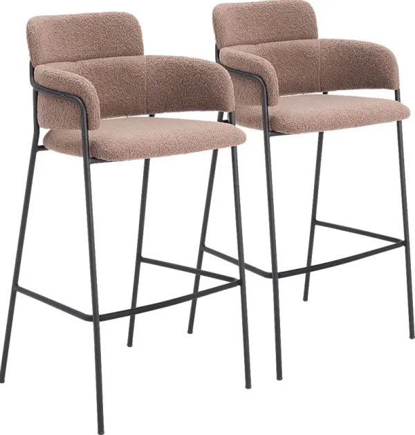 Brynns Brown Barstool, Set of 2