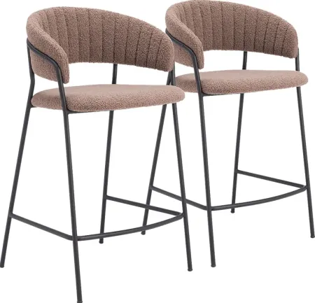 Causbie Brown Counter Height Stool, Set of 2
