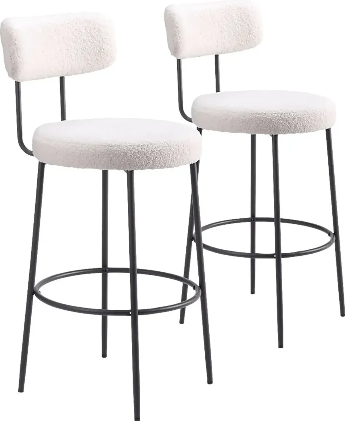 Rentz White Barstool, Set of 2