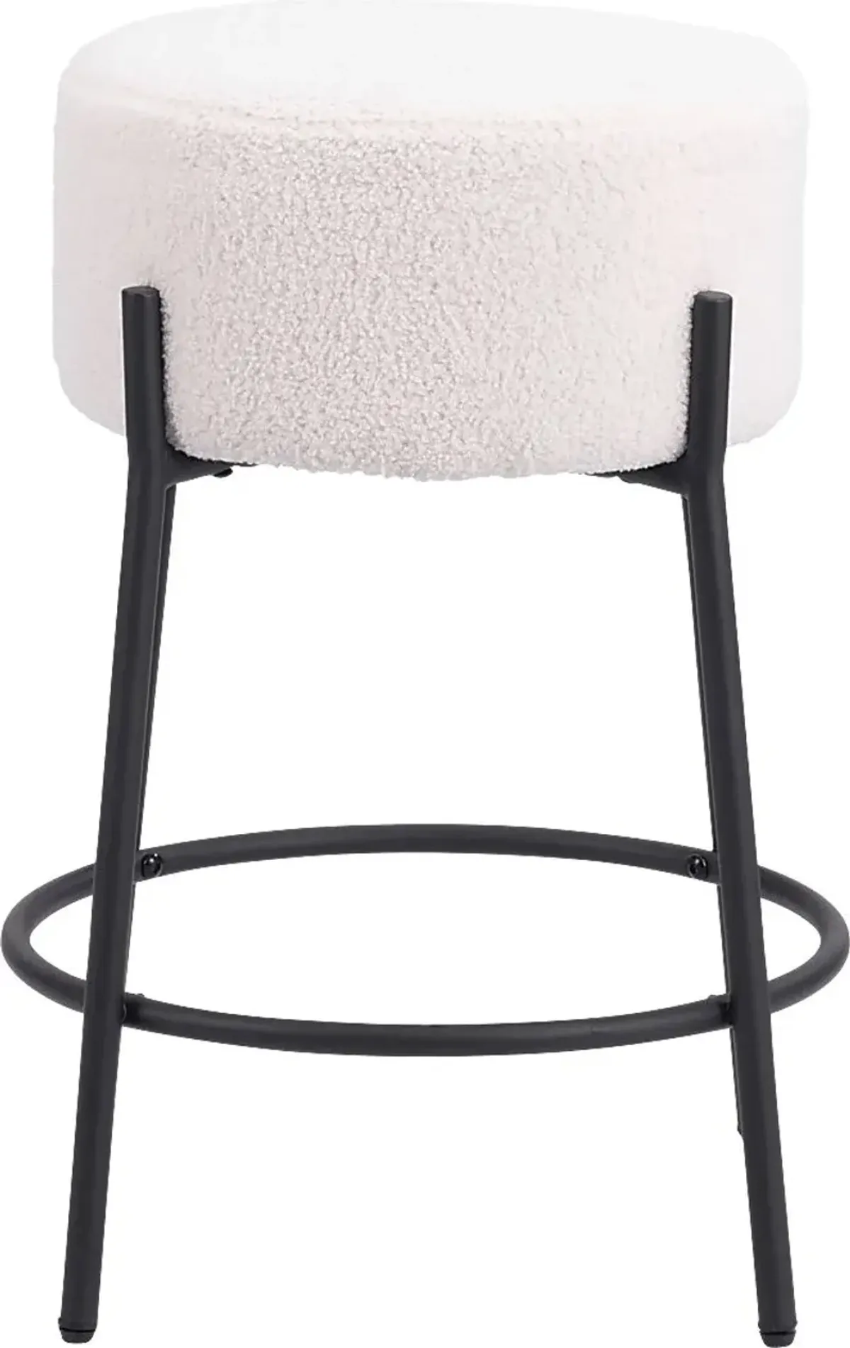 Equine White Counter Height Stool, Set of 2