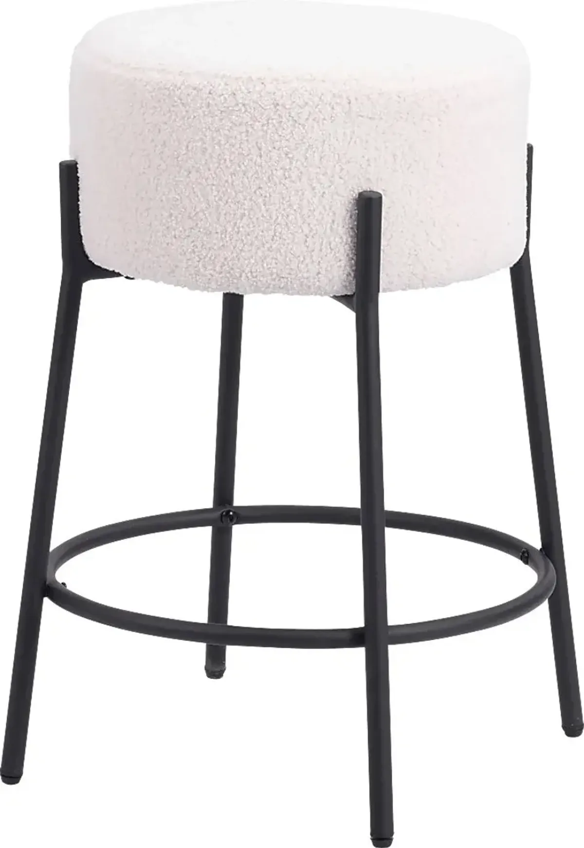 Equine White Counter Height Stool, Set of 2