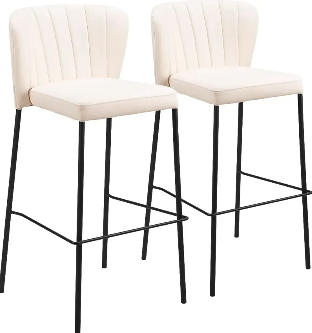 Ivie Beige Barstool, Set of 2