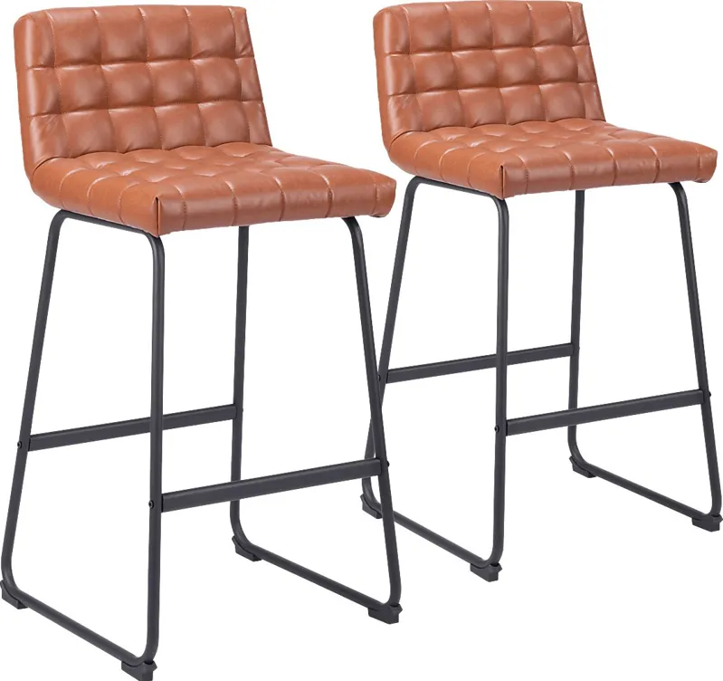 Weiland Brown Barstool, Set of 2