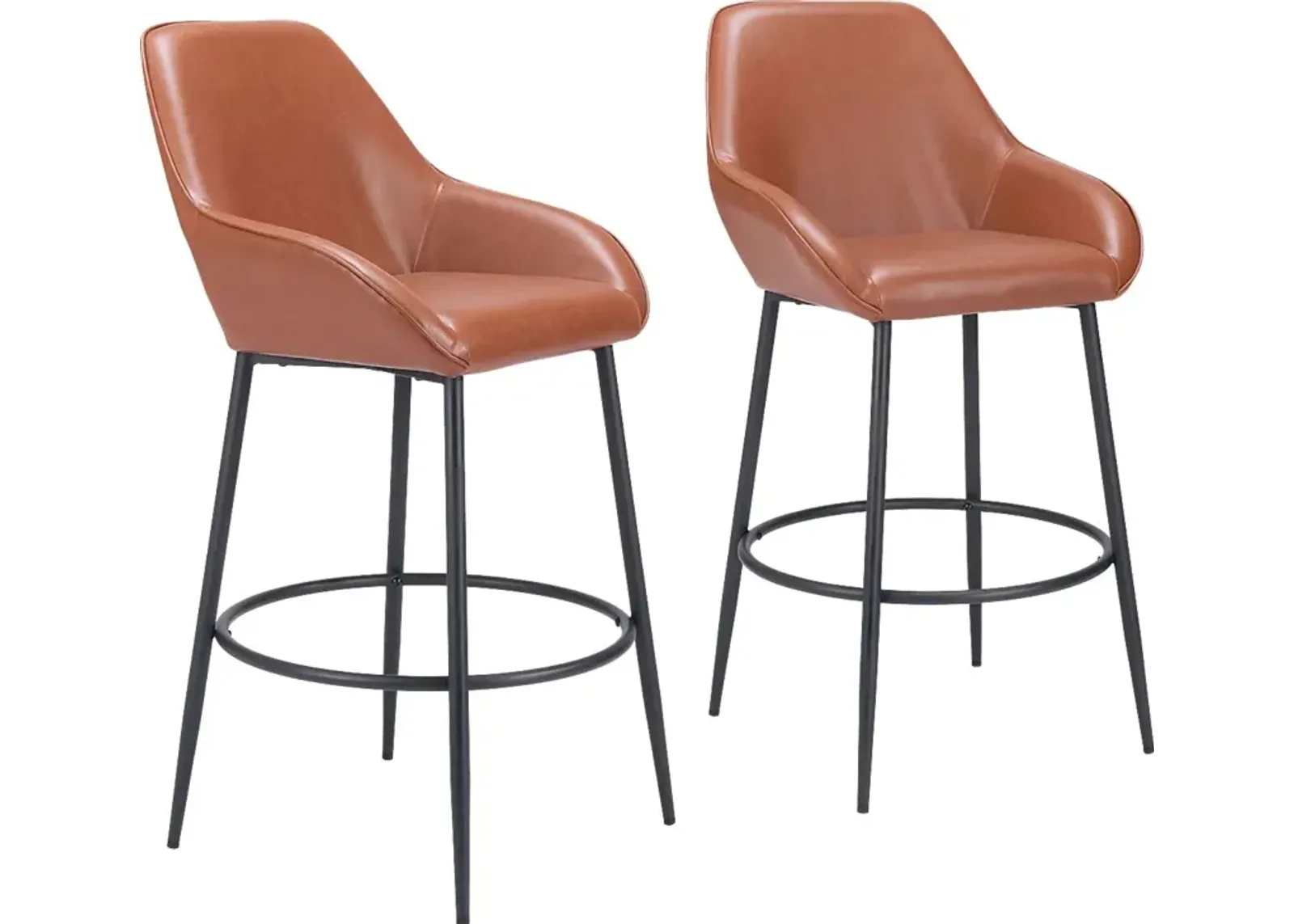 Dubellette Brown Barstool, Set of 2