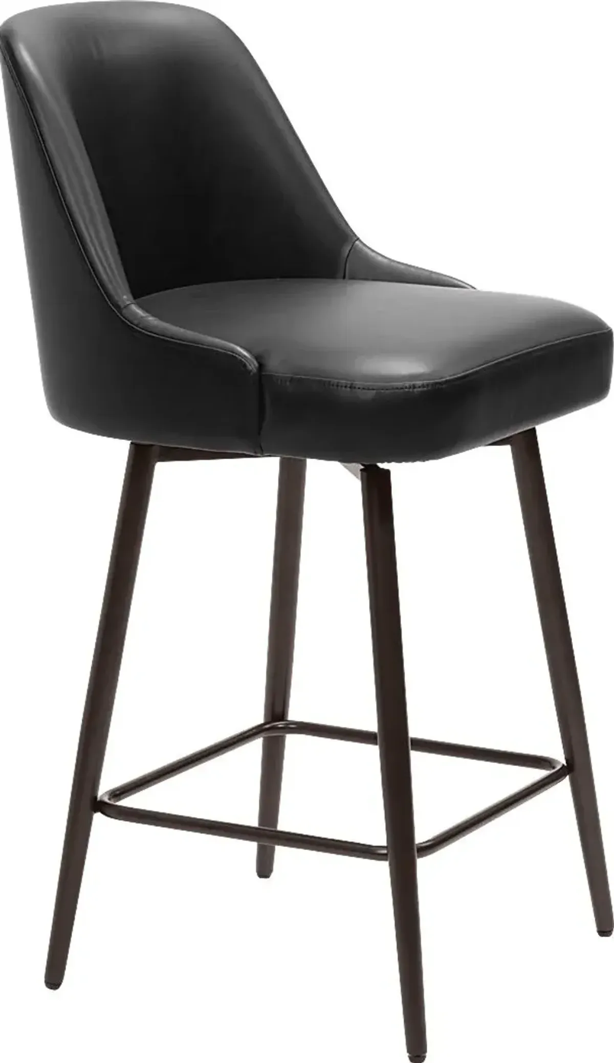 Marina Black Swivel Counter Height Stool