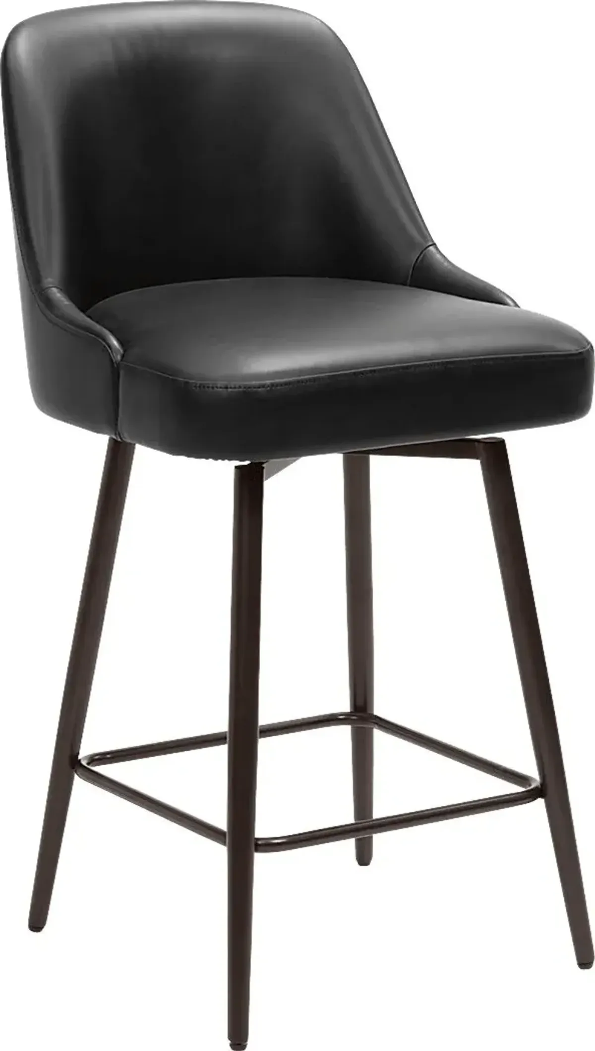 Marina Black Swivel Counter Height Stool