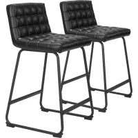 Weiland Black Counter Height Stool, Set of 2