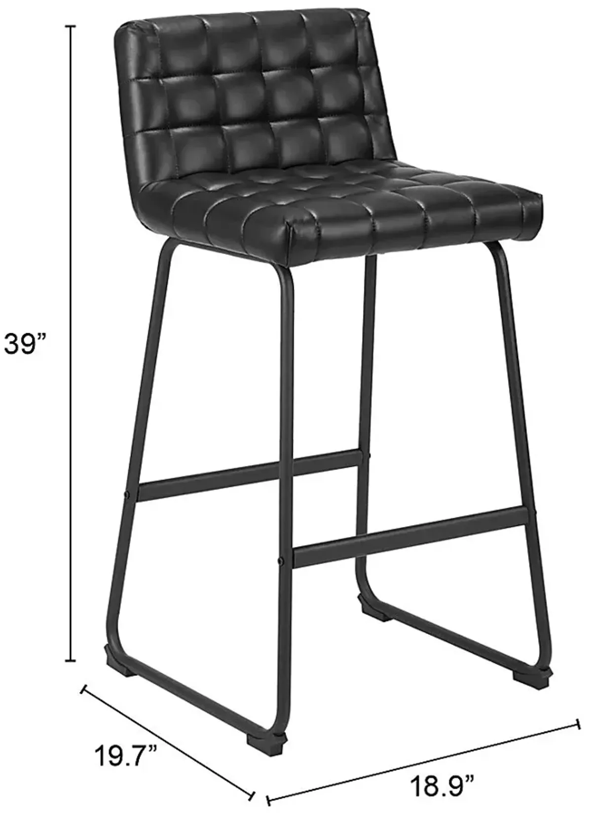 Weiland Black Barstool. Set of 2