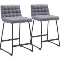 Weiland Gray Counter Height Stool, Set of 2