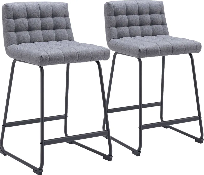 Weiland Gray Counter Height Stool, Set of 2