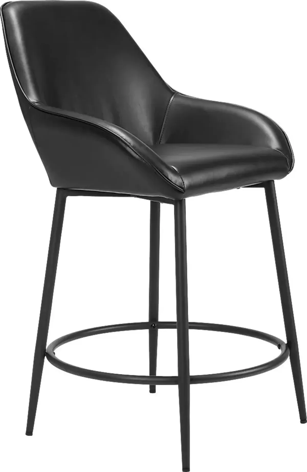 Harlan Black Counter Height Stool, Set of 2