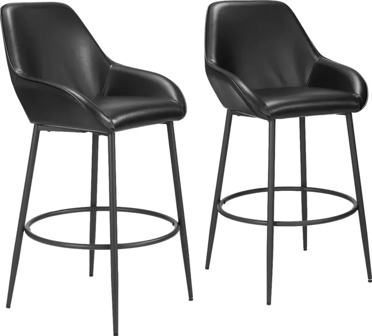 Harlan Black Barstool, Set of 2