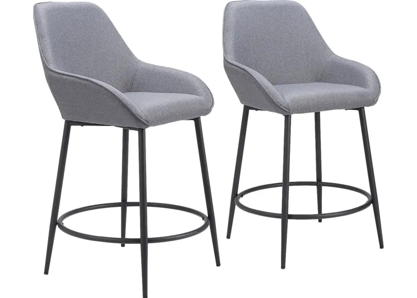 Harlan Gray Counter Height Stool, Set of 2