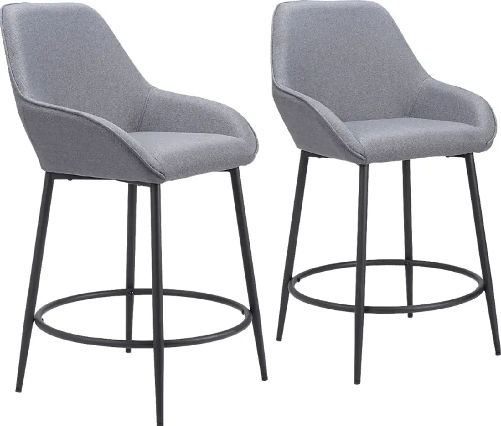 Harlan Gray Counter Height Stool, Set of 2