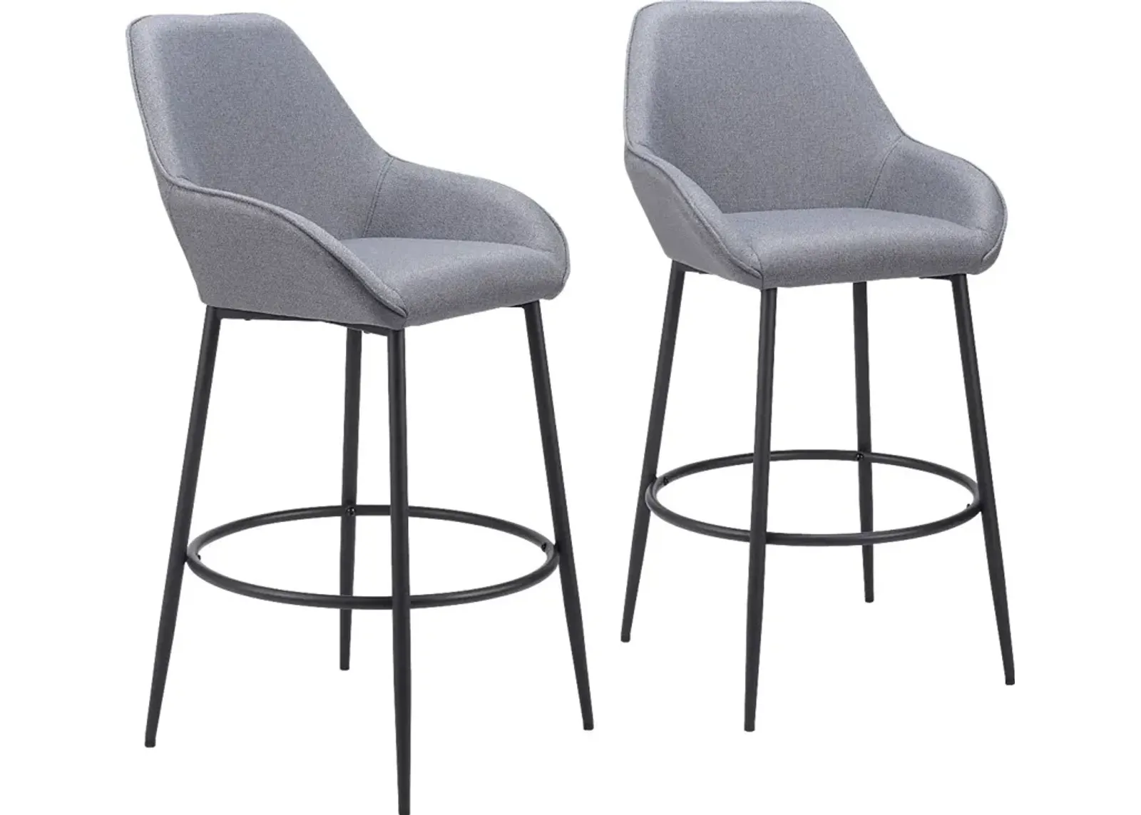 Harlan Gray Barstool, Set of 2