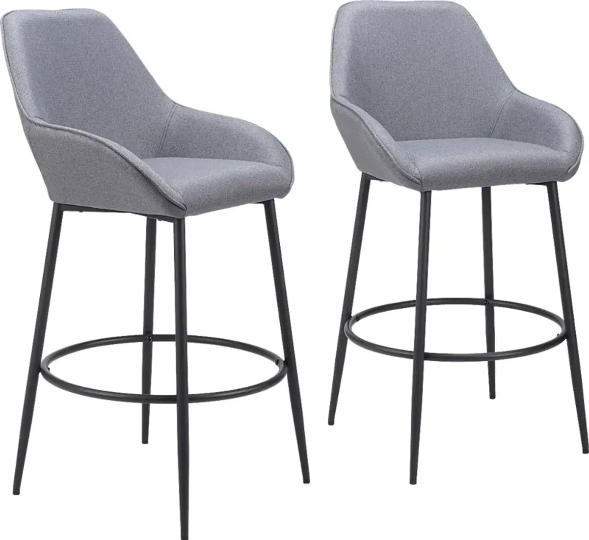 Harlan Gray Barstool, Set of 2