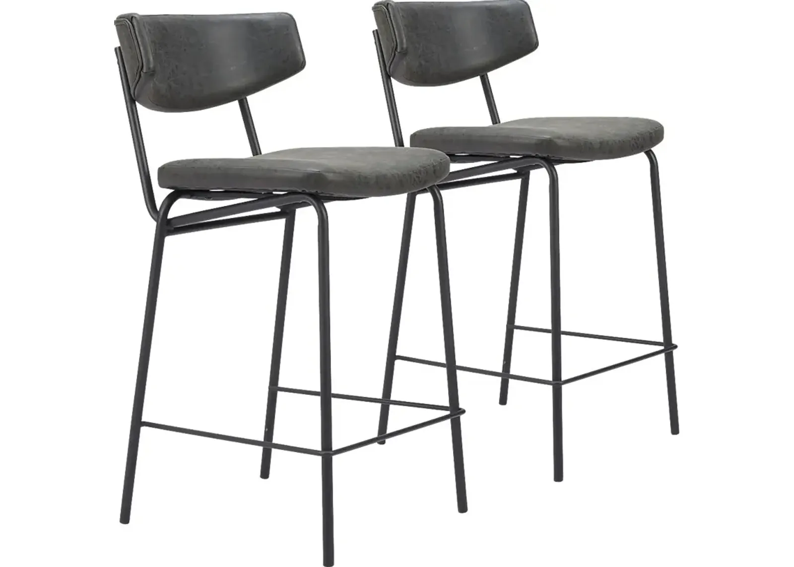 Haciendas Black Counter Height Stool, Set of 2