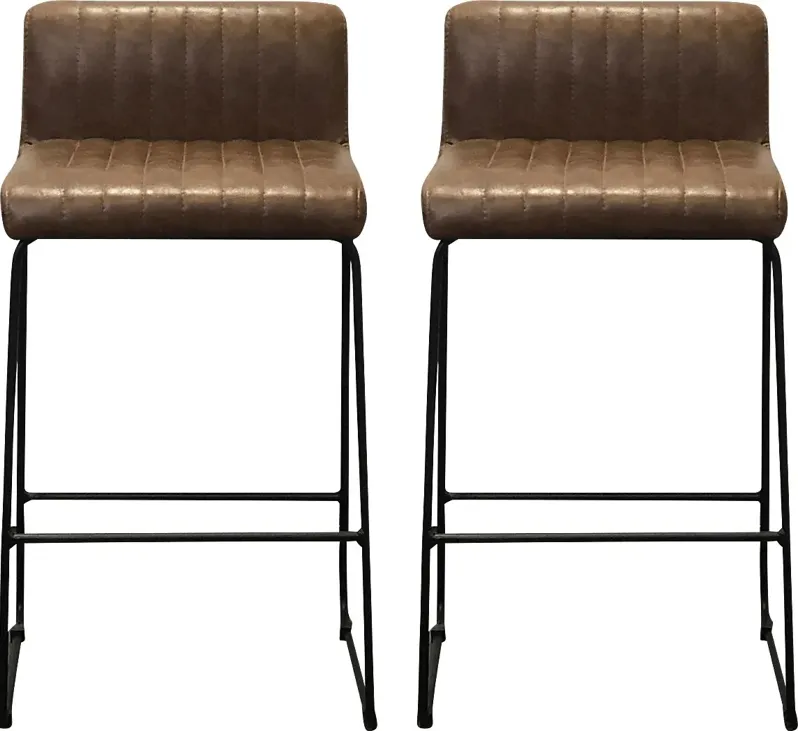 Jasexia Brown Counter Stool, Set of 2