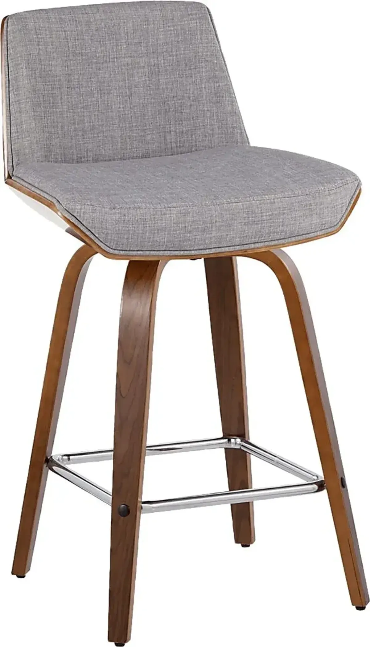 Weymanda II Gray Swivel Counter Height Stool, Set of 2