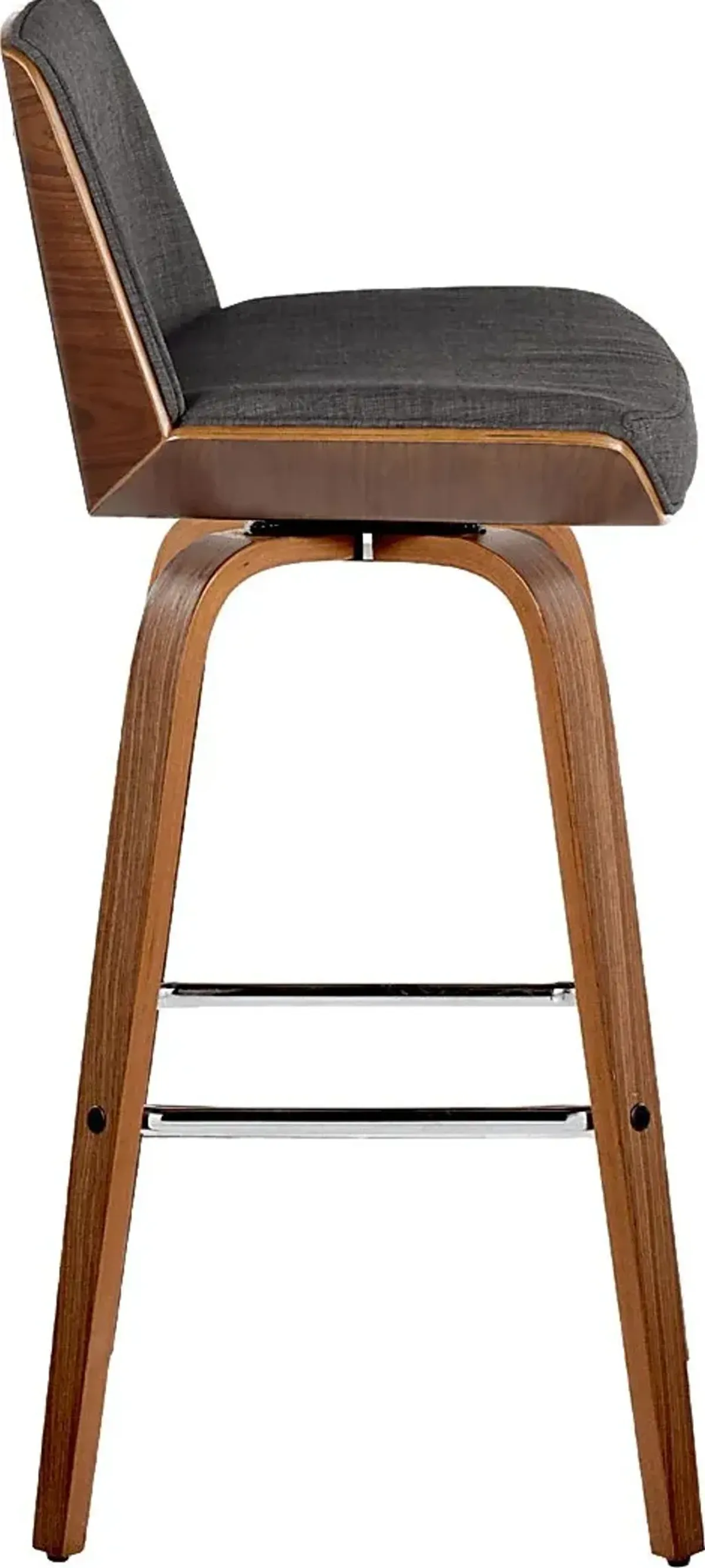 Weymanda II Charcoal Swivel Barstool, Set of 2