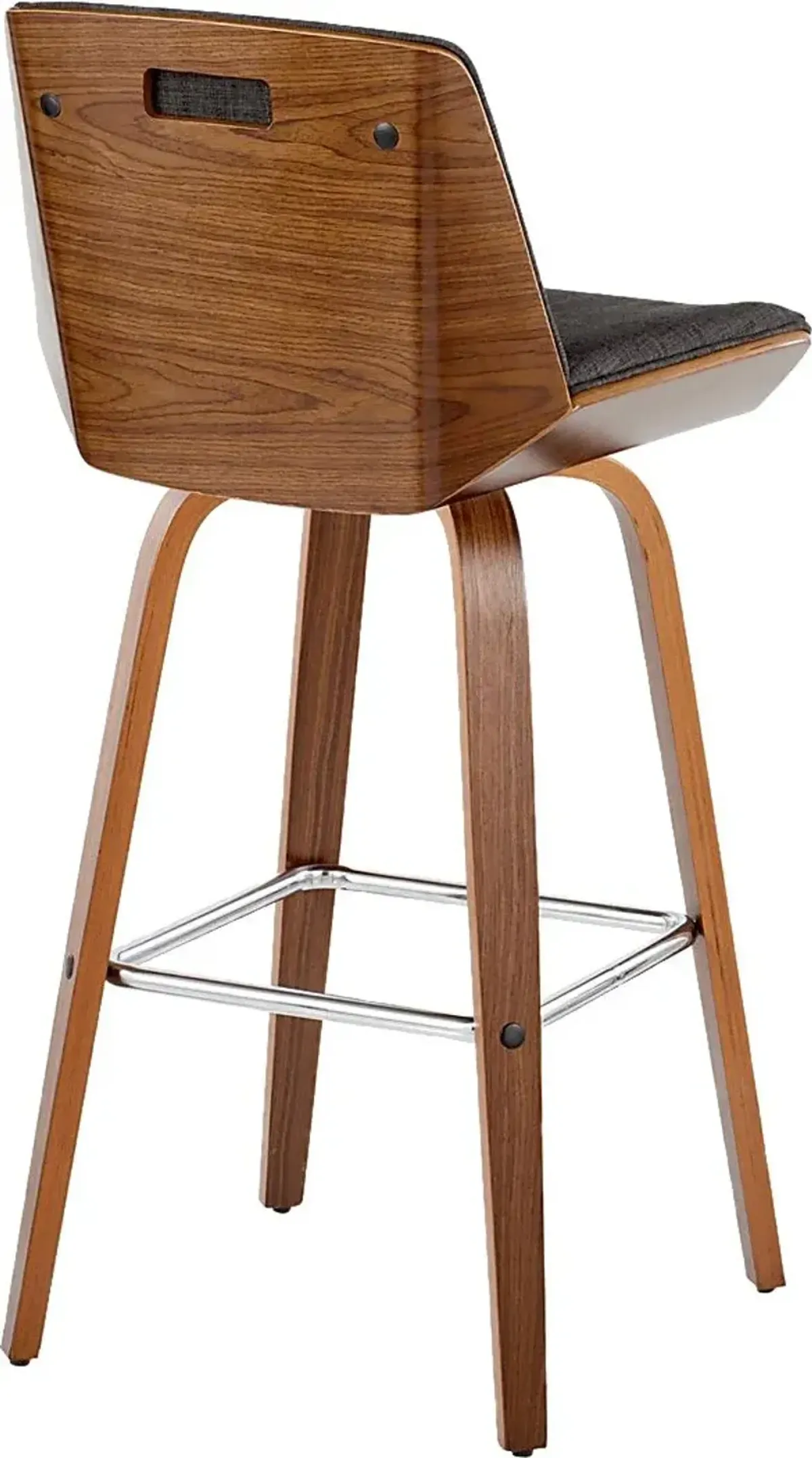 Weymanda II Charcoal Swivel Barstool, Set of 2